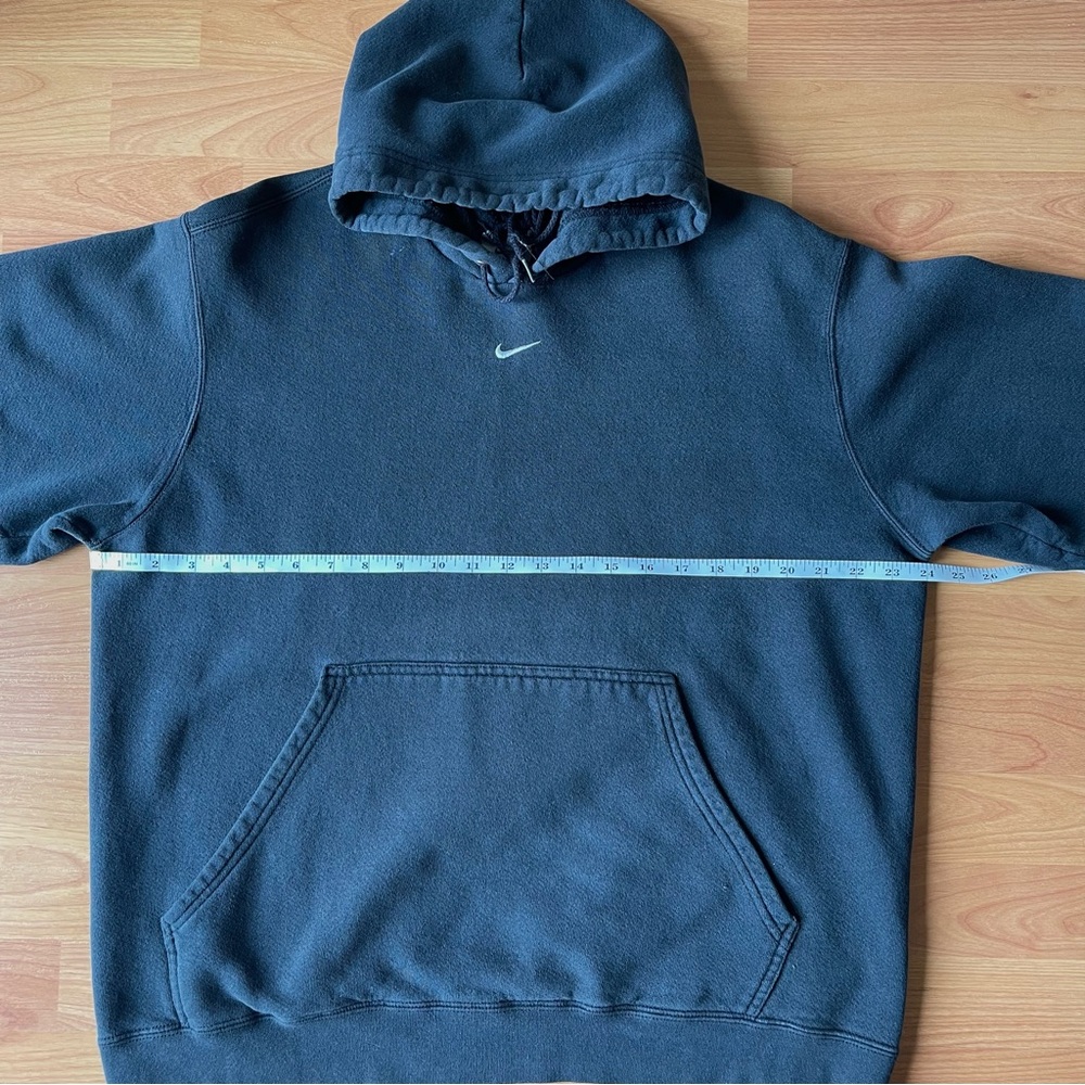 Vintage Nike Center Swoosh Black & White Sweatshirt Hoodie Size Large - Picture 3 of 11